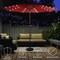 Villacera 9-Foot LED Outdoor Patio Umbrella with Solar Lights, Red 83-OUT5423 - alternate 2