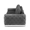Homeroots 90" Gray Velvet Sofa With Silver Legs 491055 - alternate 2