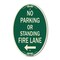 Signmission No Parking or Standing Fire Lane With Left A, 12 In X 18 In Architectural, Heavy Gauge Aluminum A-OV-G-1218-23683 - alternate 1