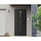 Vdomdoors Front Exterior Prehung Metal-Plastic Door, Manux 8112 Matte Black, Office Commercial and Residentia MANUX8112EXD-BLK-W36xH80-RH - alternate 1
