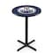 Holland Bar Stool Co 42" Blk Wrinkle Edmonton Oilers Pub Table, 36" dia. Top L211B4236EdmOil - alternate 1