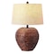Jonathan Y Alaro 24.5" Farmhouse Coastal Water Hyacinth Basket LED Table Lamp, Dark Brown JYL6501B - alternate 1