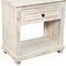 Homeroots 28" White Solid Wood Distressed One Drawer Nightstand 555413 - alternate 2