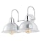 Jonathan Y Frisco 17.25" 2-Light Farmhouse Industrial Iron LED Vanity, Chrome JYL7482A - alternate 5