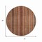 Homeroots 8' Rust Taupe And Gray Round Striped Washable Indoor Outdoor Area Rug 616384 - alternate 3