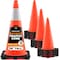 Xpose Safety Traffic Safety Cone, 28 in, PVC, 6 in Reflective Collar, DOT Approved, Orange, 12 pk OTC28-6-12-X - alternate 1