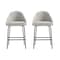 Manhattan Comfort Gracie Counter Stool  in Stone and Black - Set of 2 2-CS019-BST - alternate 2
