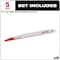 Milwaukee Tool 12" 5 TPI The Ax Sawzall  Blade (5 Pk) 48-00-5027 - alternate 2