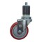 Service Caster 4'' SS Red Poly Wheel Swivel 1-1/2'' Expanding Stem Caster SCC-SSEX20S414-PPUB-RED-112 - alternate 1