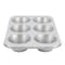 Martha Stewart Everyday Bakeaway 6 Cup Nonstick Carbon Steel Muffin Pan in Silver 128709.01 - alternate 2