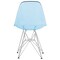 Leisuremod Cresco Plastic Dining Side Chair, Transparent Blue, 4PK CR19TBU4 - alternate 2