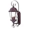 Homeroots Three Light Dark Brown Swing Arm Lantern Wall Light 398394 - alternate 1