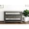 Homeroots 18in X 54in X 36in White Marble Gray Oak Wood Server 347332 - alternate 2