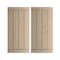 Ekena Millwork Rustic Four Board Joined Board-n-Batten Knotty Pine Faux Wood Shutters w/End Batten, 22W x 42H, PR SHUBJE22X42KPPR - alternate 1