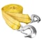 Performance Tool Tow Strap w/Hooks, Yellow, 2 in W W1820 - alternate 1