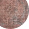 Homeroots 8' Pink And Mauve Round Medallion Washable Indoor Outdoor Area Rug 616072 - alternate 2