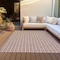 Homeroots 8' X 10' Red And Ivory Geometric Washable Indoor Outdoor Area Rug 614776 - alternate 2