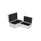 Homeroots Set of Two Silver Mirrored Glass And Wood Box With Lid, 2PK 399675 - alternate 3
