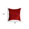Homeroots Set of Two 18" Red Cowhide Throw Pillows, 2PK 544613 - alternate 3
