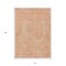 Homeroots 5' X 8' Orange And Ivory Abstract Washable Indoor Outdoor Area Rug 594948 - alternate 2