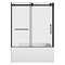 Kingston Brass 60" Acrylic Alcove Left-Hand Drain Tub with Right Sliding Tub Door, White/Matte Black KVTAM6032L210 - alternate 1