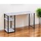 Homeroots 47" Antiqued White and Black Writing Desk 491436 - alternate 2
