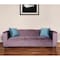 Homeroots 72" Lavender Velvet Sofa And Toss Pillows With Black Legs 530476 - alternate 2