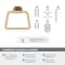 Amerock St. Vincent Champagne Bronze Contemporary 5-9/16 in 141 mm Length Towel Ring BH36042CZ - alternate 3