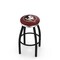 Holland Bar Stool Co 36" Blk Wrinkle Florida State Head Swivel Bar Stool, Chrome Ring L8B2C36FSU-HD - alternate 1
