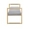 Homeroots 48" Gray and Gold Velvet Upholstered Bench 530648 - alternate 2