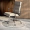 Fab Glass And Mirror Glass Office Chair Mat | 36in Flat Polished Edge Heavy Duty Glass Mat for Hard Floors CM36RDF-CL - alternate 1