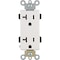 Leviton Decora Plus 20A White Residential Grade 5-20R Duplex Outlet R82-16352-0WS - alternate 2