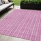 Homeroots 5' X 8' Blush And Ivory Striped Washable Indoor Outdoor Area Rug 595854 - alternate 1