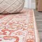 Jonathan Y Asa Ornate Medallion Non-Slip Machine-Washable Orange/Cream 5 ft Round Area Rug WSH108A-5R - alternate 2