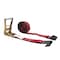 Mytee Products 2 inx30 ft Kinedyne Red Tie-Down Ratchet Straps w/ Flat Hooks, 3,335 WLL, 4PK RS230R-Kx4 - alternate 2