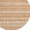Homeroots 8' Terra Cotta And Beige Round Southwestern Washable Indoor Outdoor Area Rug 587568 - alternate 2