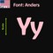 Aacc Self-Adhesive Vinyl Letter: y, Scale: 21 in. Color: Pink Font: Anders by, 8PK AACC-Anders-ly-Pink-I21x8 - alternate 1