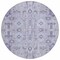 Homeroots 8' Lavender Purple And Gray Round Oriental Washable Indoor Outdoor Area Rug 582094 - alternate 2