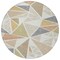 Homeroots 8' Ivory Brown And Green Round Geometric Washable Indoor Outdoor Area Rug 600374 - alternate 2