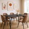 Homeroots 63" Black Sintered Stone and Steel Dining Table 535200 - alternate 2