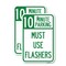 Signmission Must Use Flashers Choose Your Limit Minute Parking, 18'' X 24'' 2 Signs, Heavy Gauge Aluminum, 2PK A-1824-2PACK-23867 - alternate 1