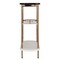 Homeroots Gold Black and White Metal Oval Bar Cart With Wine Storage 402550 - alternate 2