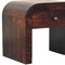 Homeroots 16" Walnut Solid Wood Round One Drawer Nightstand 722582 - alternate 2