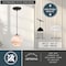 Vaxcel Milano LED Compatible Matte Black Transitional Mini Pendant Ceiling Light Multi Color Art Glass P0407 - alternate 2