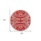 Homeroots 8' Red And Ivory Round Animal Print Washable Indoor Outdoor Area Rug 600650 - alternate 2