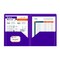 C-Line Products 8-1/2" x 11" Purple Two-Pocket Heavyweight Poly Portfolio Folder, 25EA/BX, 6BX/CT 33959-BX - alternate 2