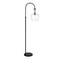 Homeroots 70" Black Arched Floor Lamp With Clear Transparent Glass Dome Shade 523390 - alternate 2