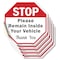Signmission Stop Please Remain Inside Your Vehi, 4 inch X 4 inch, Vinyl Decal, 5PK OC-D-5PACK-4-197 - alternate 1