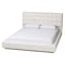 Baxton Studio Braylin Glam and Luxe Teddy-Bear Fabric King Size Platform Bed 252-13825-ZORO - alternate 1