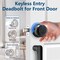 Wrightmaster 3 in 1 Aluminum Smart Lock Deadbolt with App Biometric Door Knob, Keyless Entry Door Lock, Round, i ZR-F08-B - alternate 2